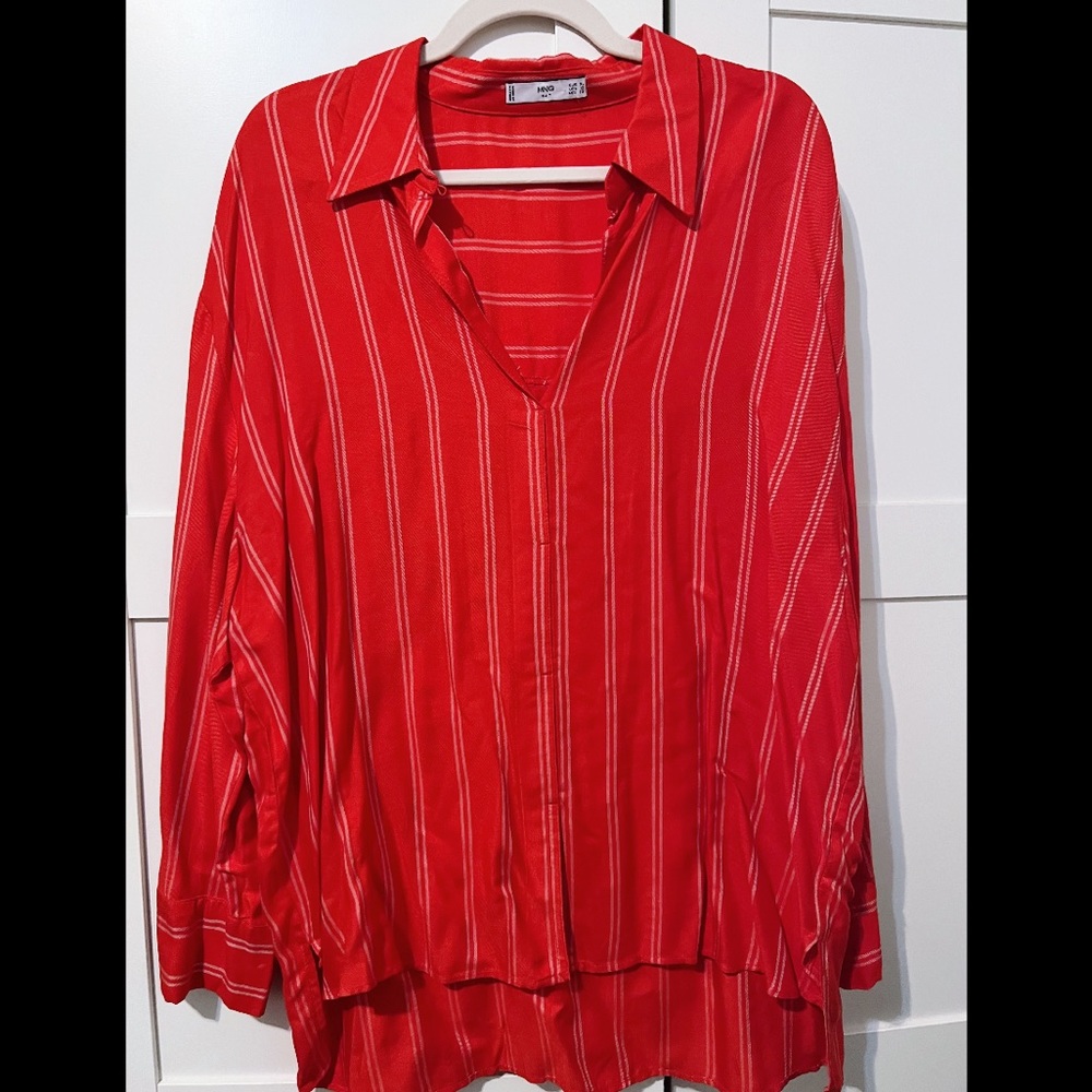 Red long sleeve blouse